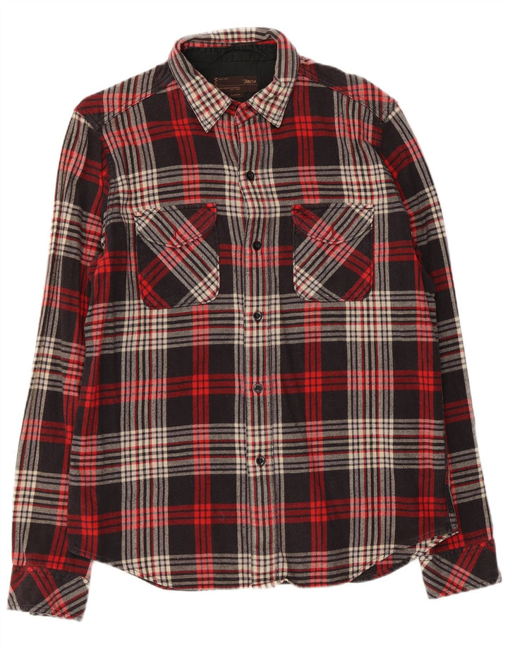 Marlboro Classics Herre Ternet Slim Fit Flanellskjorte Stor sort Ternet