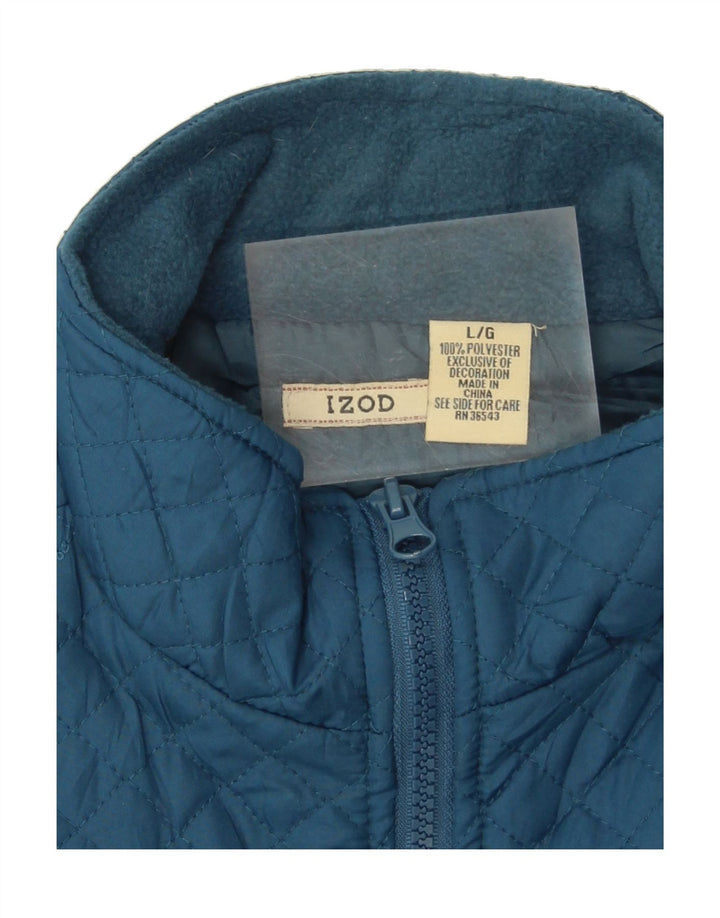 IZOD Womens Quilted Gilet UK 16 Large Blue Polyester Vintage Izod and Second-Hand Izod from Messina Hembry 