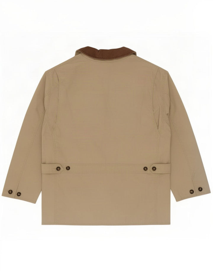 L.L.Bean Kvinder Oversized Utility Jacket UK 16 Stor Beige Bomuld
