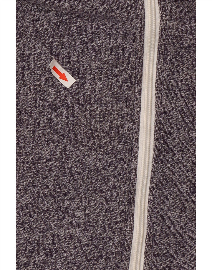 DC hættetrøje med lynlås til mænd mellemgrå flækket bomuld