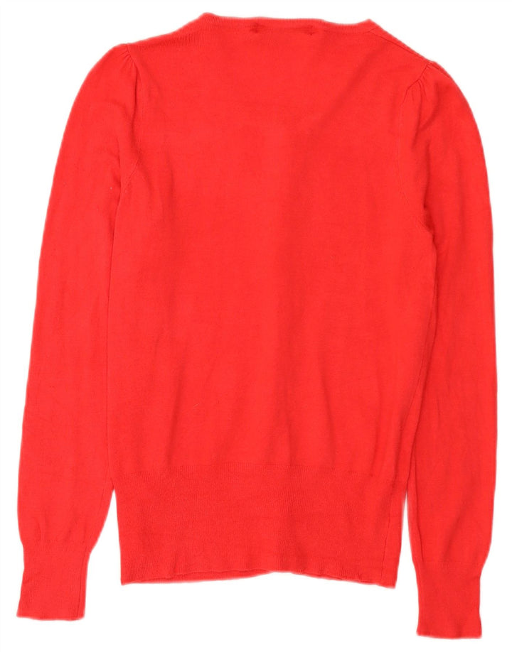 Marks & Spencer Dame Cardigan Sweater UK 8 Small Red Viscose