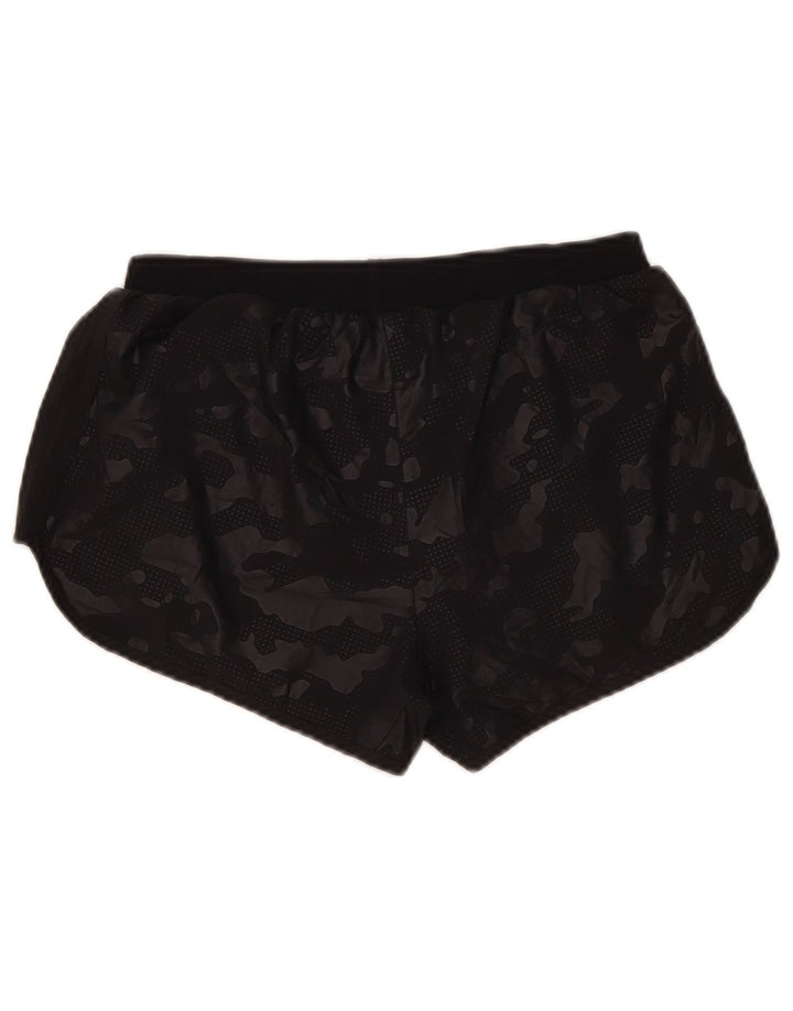 Adidas Womens Sports Shorts UK 10 Small Black Camouflage Polyester