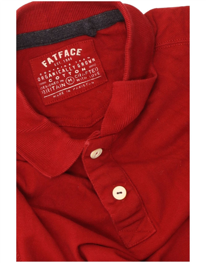 Fat Face Herre Polo Shirt Medium Rød Bomuld