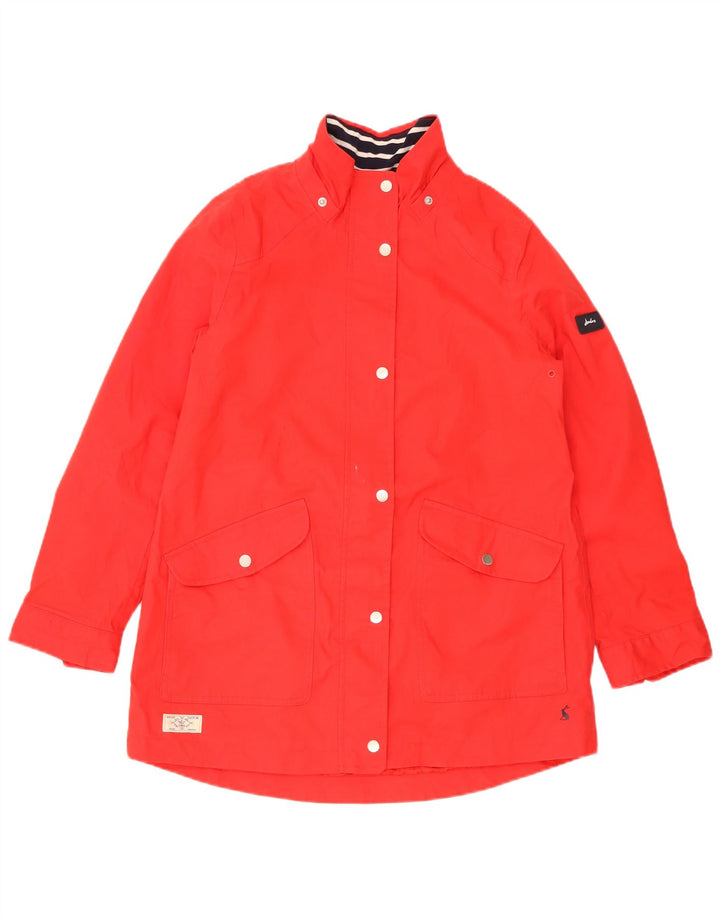 Joules Dame Oversized Regnjakke UK 10 Lille Rød Bomuld