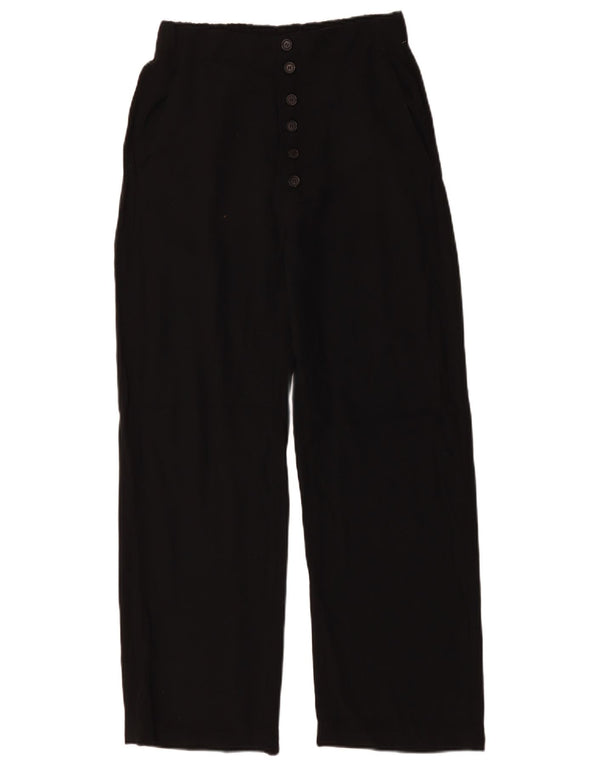 ZARA Højtaljede lige chinosbukser til kvinder Small W26 L28 Sort