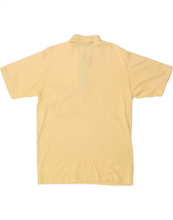 VINTAGE Mens Polo Shirt Medium Yellow Cotton Vintage Vintage and Second-Hand Vintage from Messina Hembry 