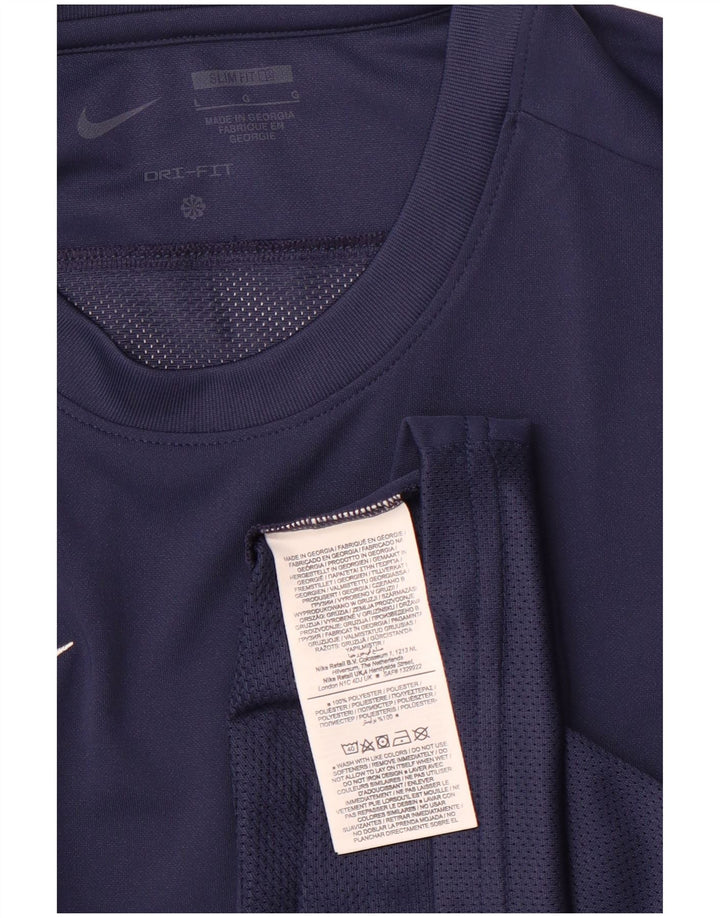 NIKE Herre Dri Fit Slim Fit Top Langærmet Stor Marineblå Polyester
