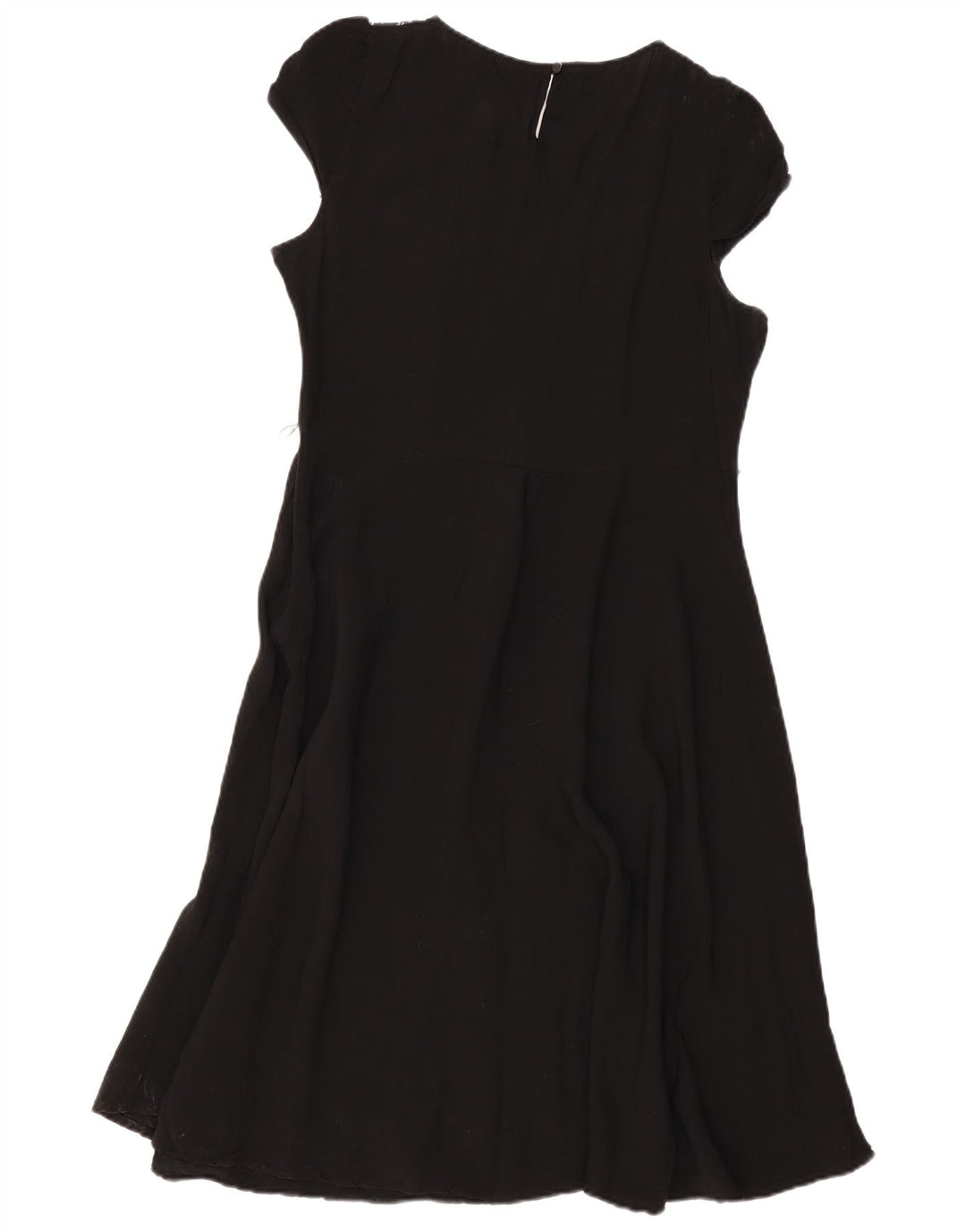 MONSOON Dame A-Line Kjole UK 18 XL Sort Bomuld