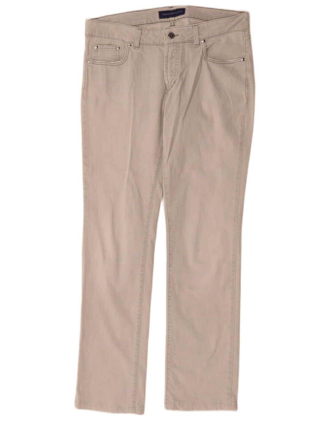 Trussardi Dame Slim Jeans W30 L30 Grå Bomuld