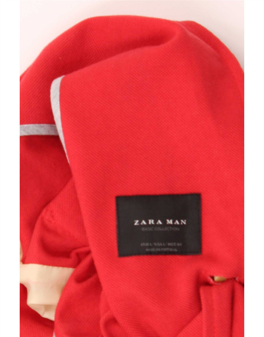 Zara Herre 2-knaps blazerjakke UK 40 Large Red Cotton