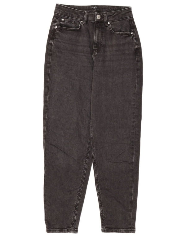 MARKS & SPENCER Dame-tilspidsede jeans UK 8 Small W26 L26 Grå Bomuld