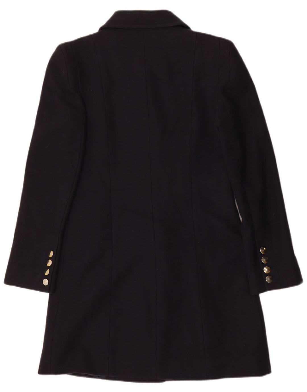 Hobbs Dame Dobbeltradet Frakke UK 10 Small Navy Blue Virgin Wool