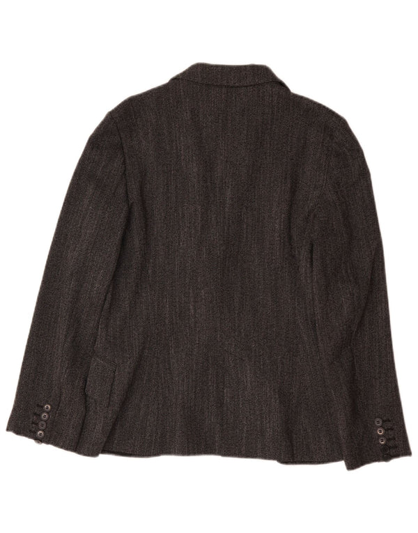 Zara Dame 1 Knap Blazer Jacket UK 12 Medium Grey Polyester