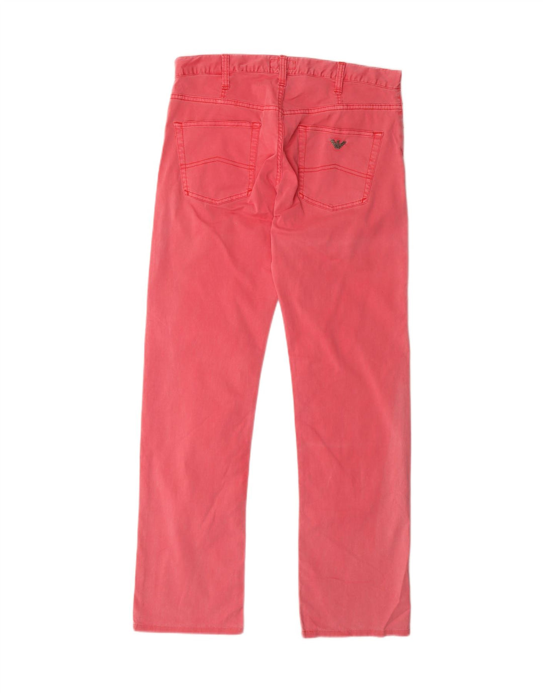 ARMANI Womens Straight Jeans W32 L29 Red Cotton Vintage Armani and Second-Hand Armani from Messina Hembry 