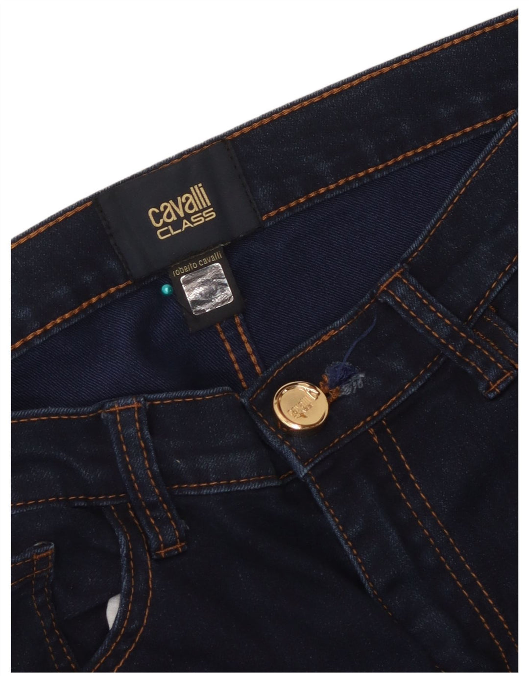 Just Cavalli Dame Capri Jeans W34 L22 Marineblå