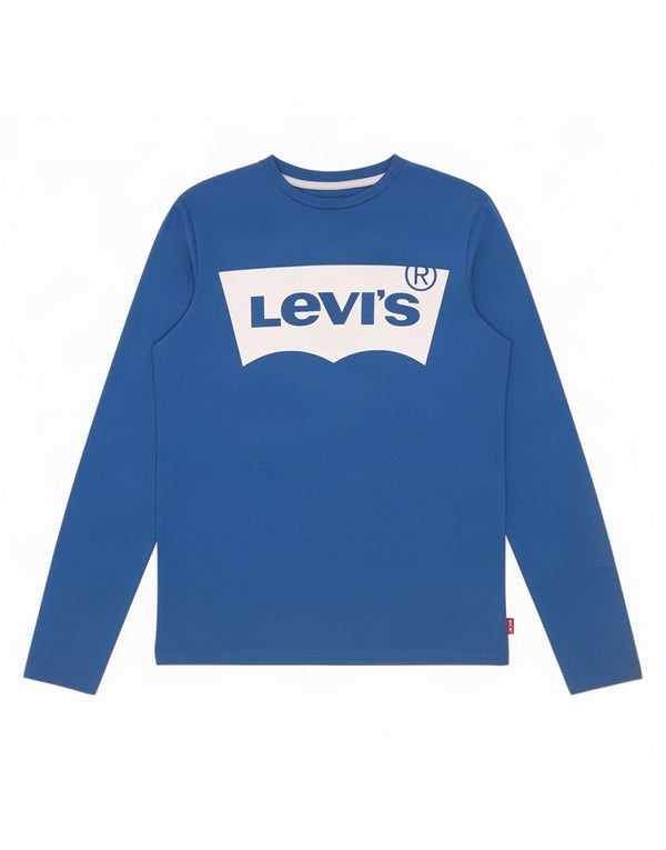Levi's Boys Grafisk Top Langærmet 13-14 År Blå Bomuld