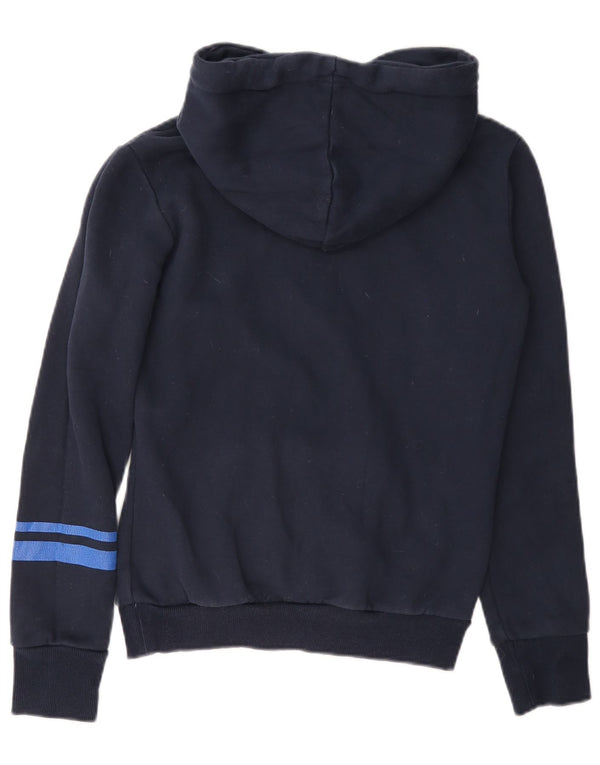 Superdry Grafisk Oversized Hoodie Jumper til kvinder UK 6 XS Marineblå Bomuld