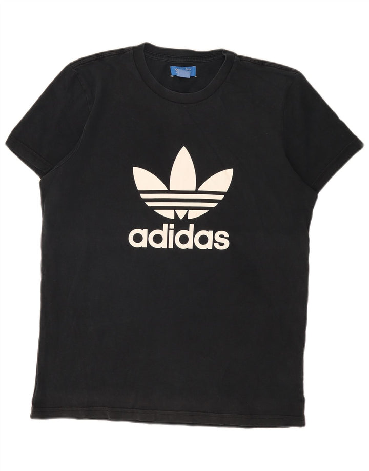 Adidas Herre grafisk T-shirt Top Medium Sort Bomuld