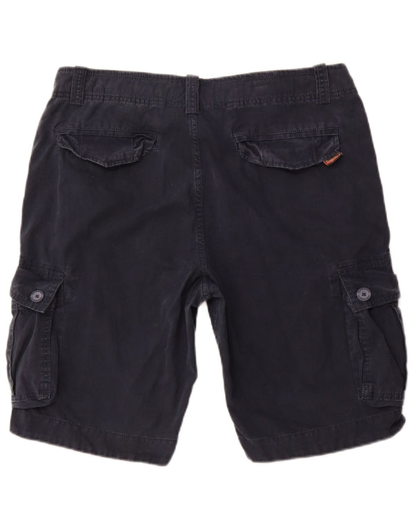 SUPERDRY Herre Cargo Shorts XL W38 Marineblå Bomuld