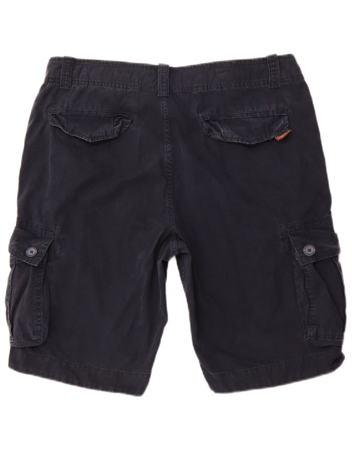 SUPERDRY Herre Cargo Shorts XL W38 Marineblå Bomuld