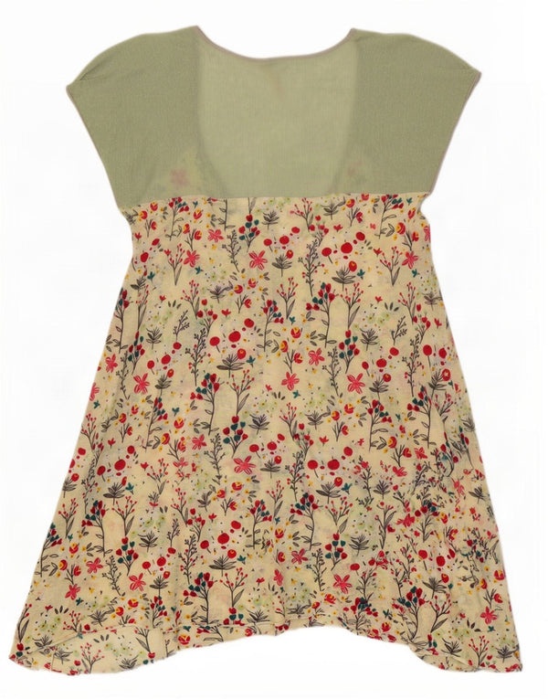 White Stuff Womens Asymmetrisk Tunika Kjole UK 14 Medium Multicolored Floral