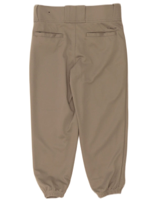 Adidas Boys Capri Træningsdragt Bukser Joggers 8-9 År Lille Grå Polyester