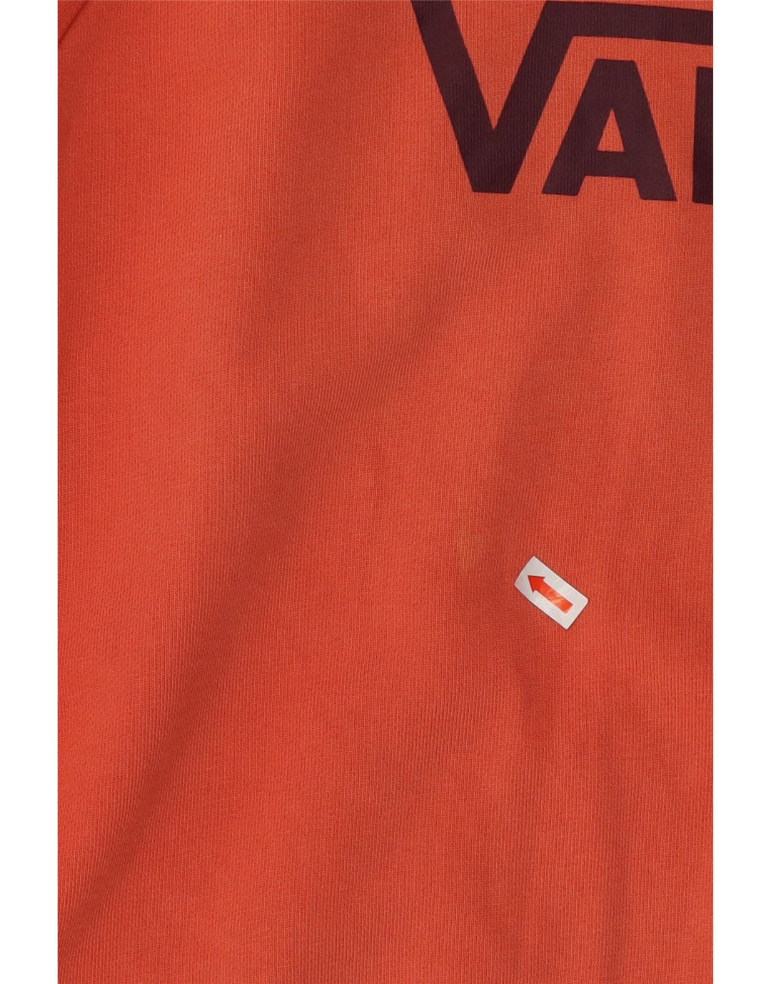 VANS Womens Graphic Sweatshirt Jumper UK 14 Medium Orange Cotton