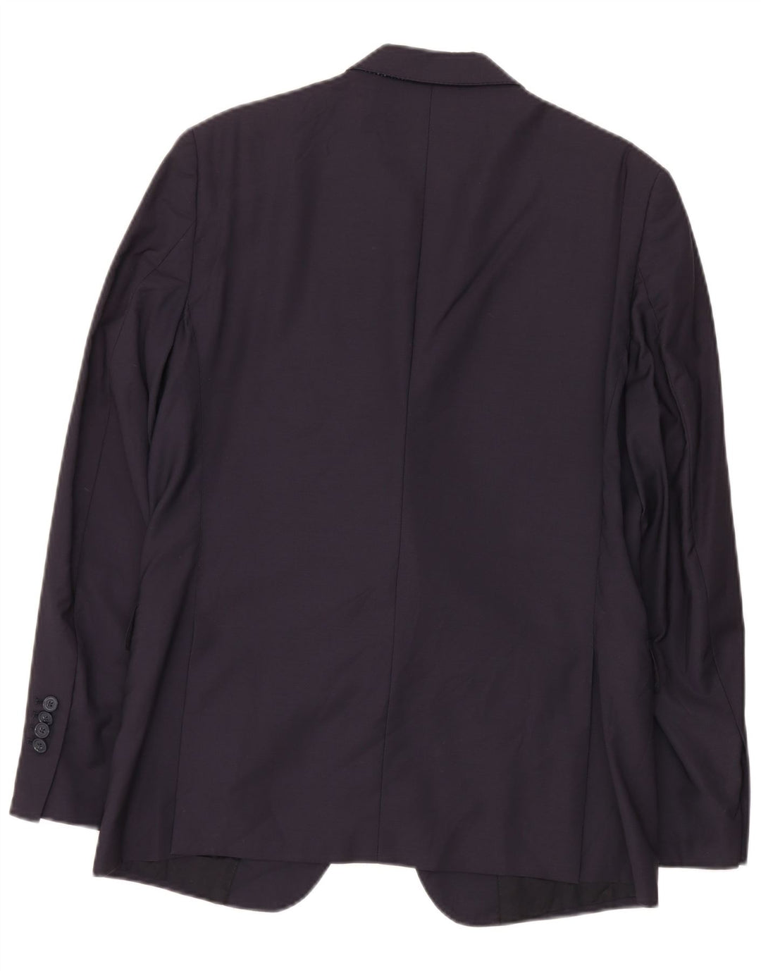 Massimo Dutti Herre 2-knaps blazerjakke EU 52 Stor marineblå uld
