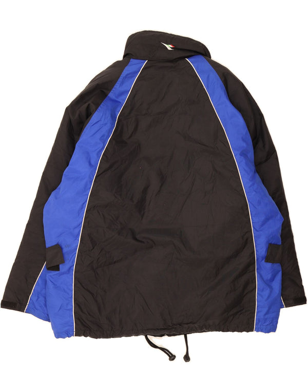 DIADORA Windbreaker Jacket til mænd UK 46 3XL Sort Colourblock Polyamid