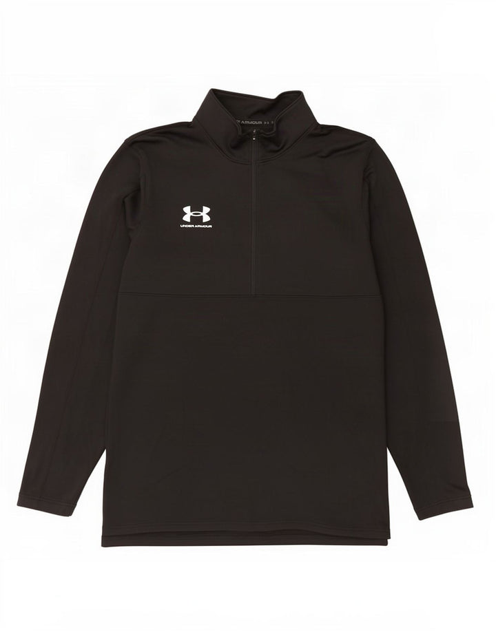 Under Armour Herre Zip Neck Top Langærmet Stor Sort Polyester
