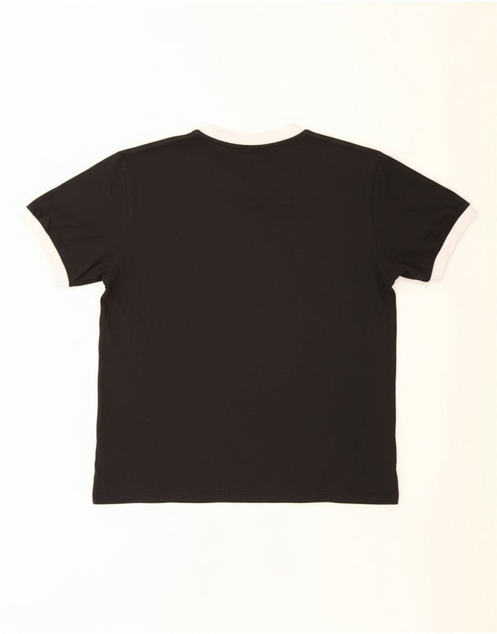 Adidas Herre T-Shirt Top Medium Sort Bomuld