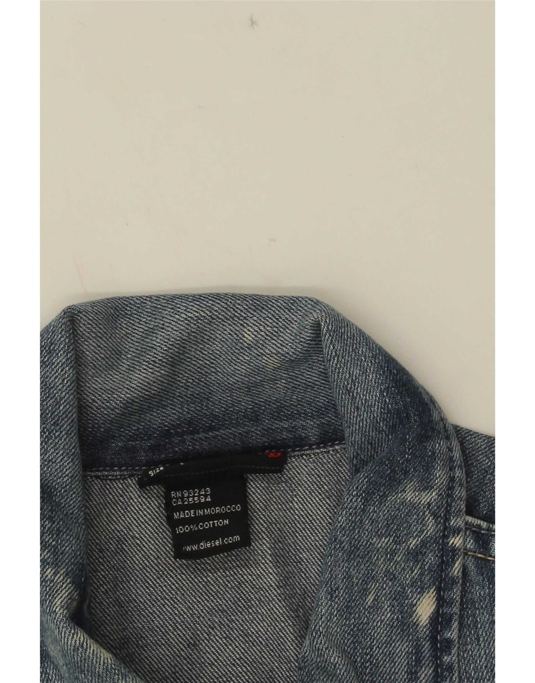 Diesel Herre Denim Gilet UK 40 Large Blue Cotton
