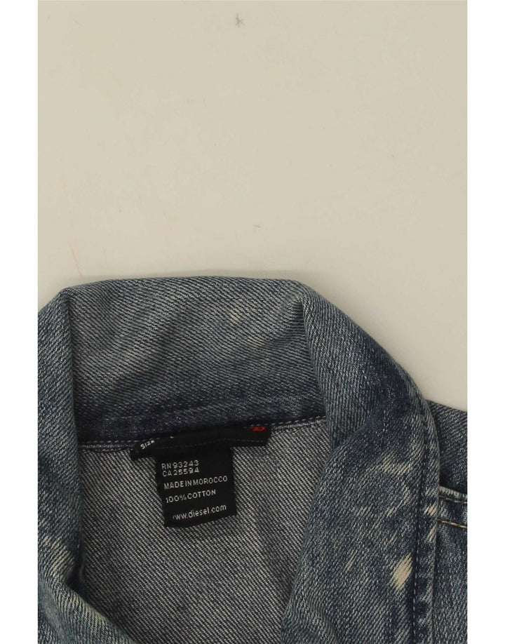 Diesel Herre Denim Gilet UK 40 Large Blue Cotton