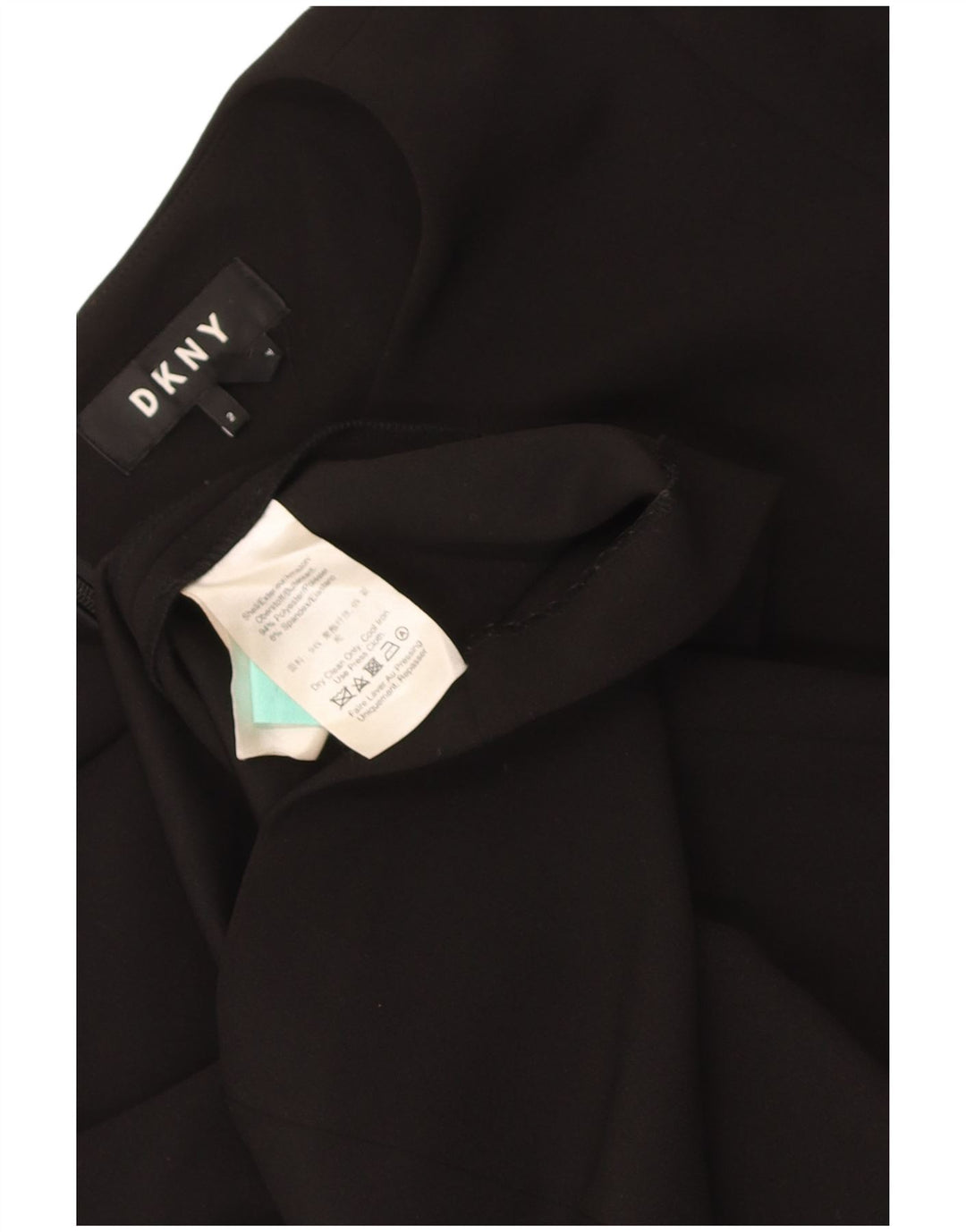 Dkny Dame 3/4 Ærmet Skede Kjole US 2 XS Sort Polyester