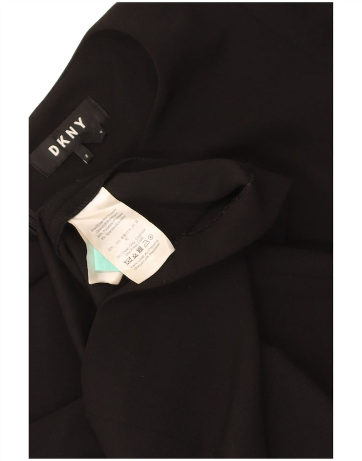 Dkny Dame 3/4 Ærmet Skede Kjole US 2 XS Sort Polyester