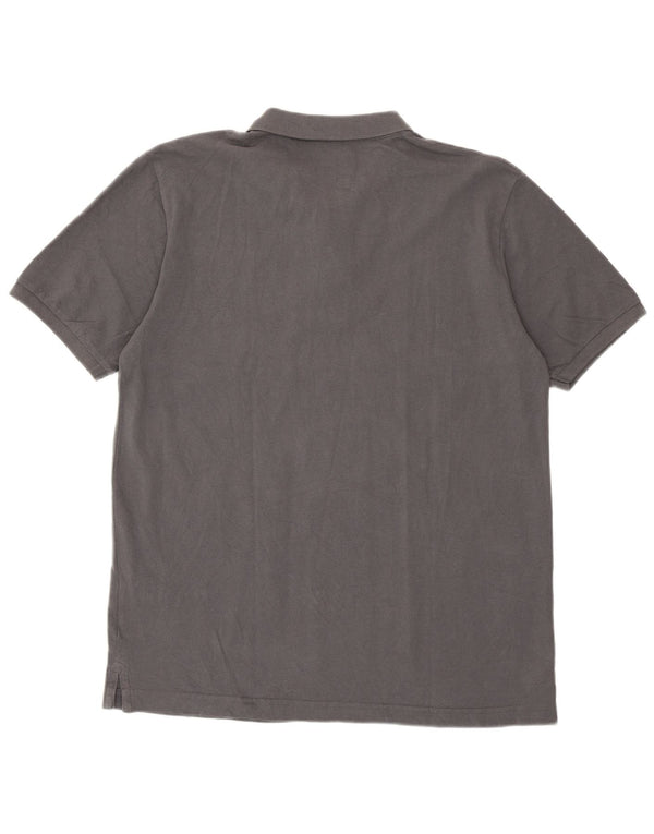 Dacks herre poloshirt, stor grå bomuld