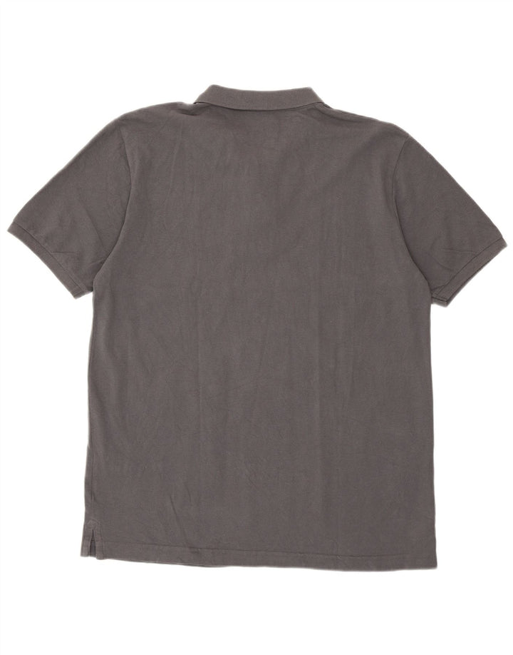 Dacks herre poloshirt, stor grå bomuld