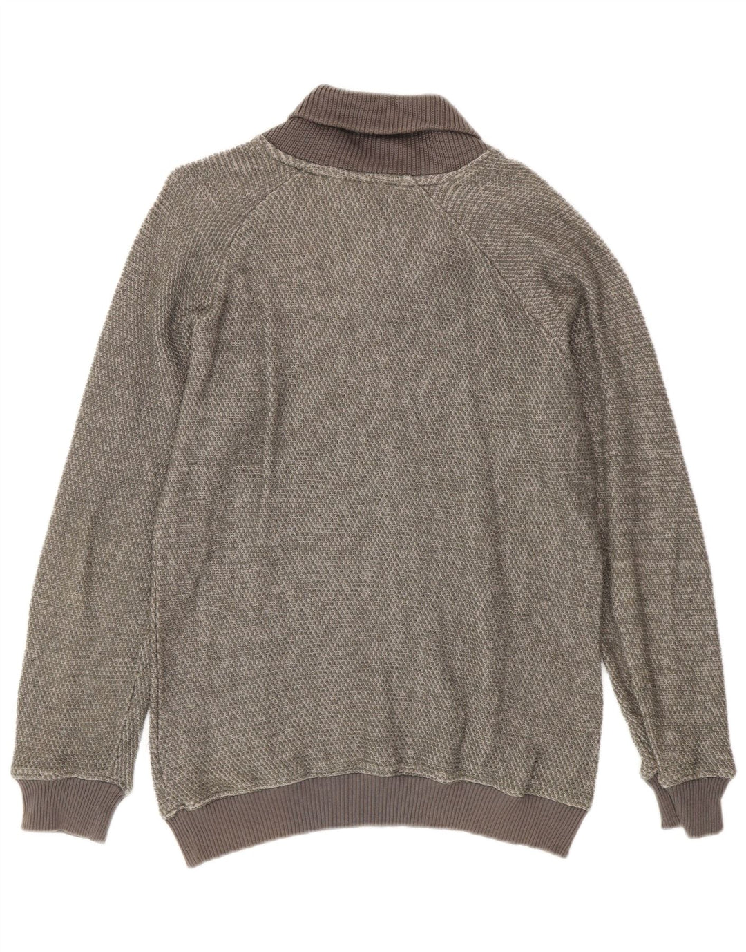 Zara Herre Shawl Neck Jumper Sweater Medium Green Bomuld