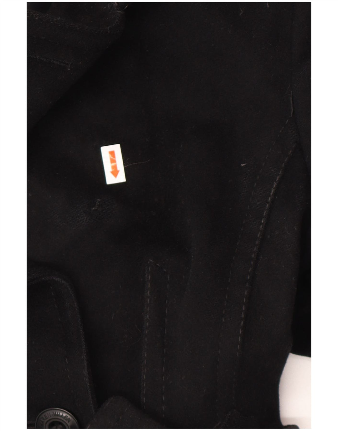 KAREN MILLEN Trench Coat til kvinder UK 8 Lille sort uld