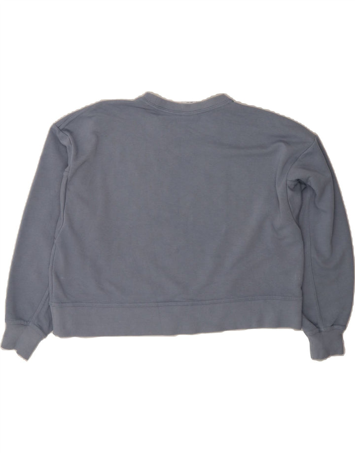 NIKE Womens Dri Fit Oversized Graphic Sweatshirt Jumper UK 10 Small Blue Vintage Nike and Second-Hand Nike from Messina Hembry 
