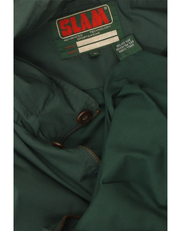 Slam Herre Hooded Utility Jacket UK 40 Large Green Polyester