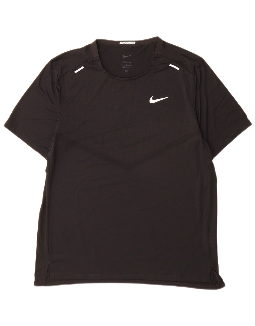 Nike Dri Fit T-shirt top til mænd, stor sort polyester
