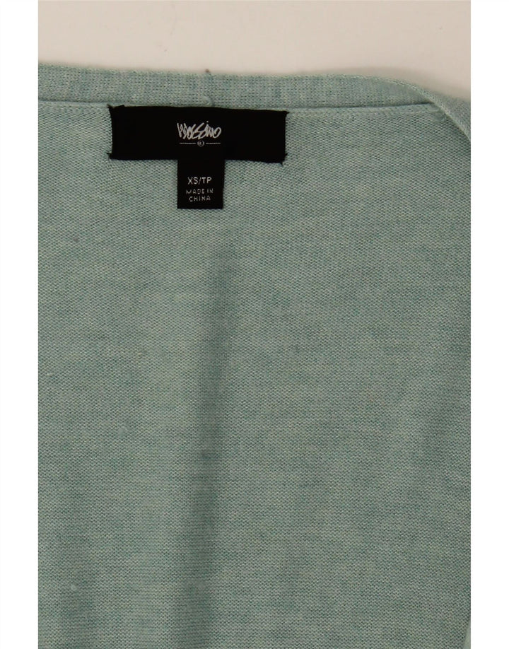 MOSSIMO Womens Longline Cardigan Sweater UK 6 XS Green Rayon Vintage Mossimo and Second-Hand Mossimo from Messina Hembry 