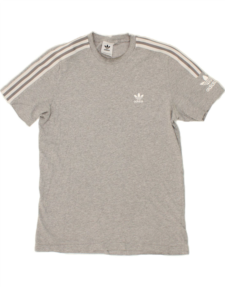ADIDAS Mens Graphic T-Shirt Top Medium Grey Vintage Adidas and Second-Hand Adidas from Messina Hembry 