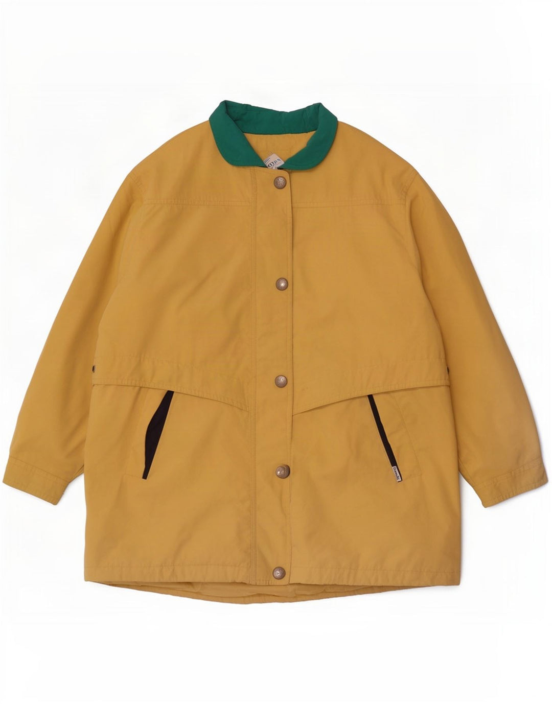 Goldix Dame Windbreaker Coat EU 46 XL Gul Colourblock