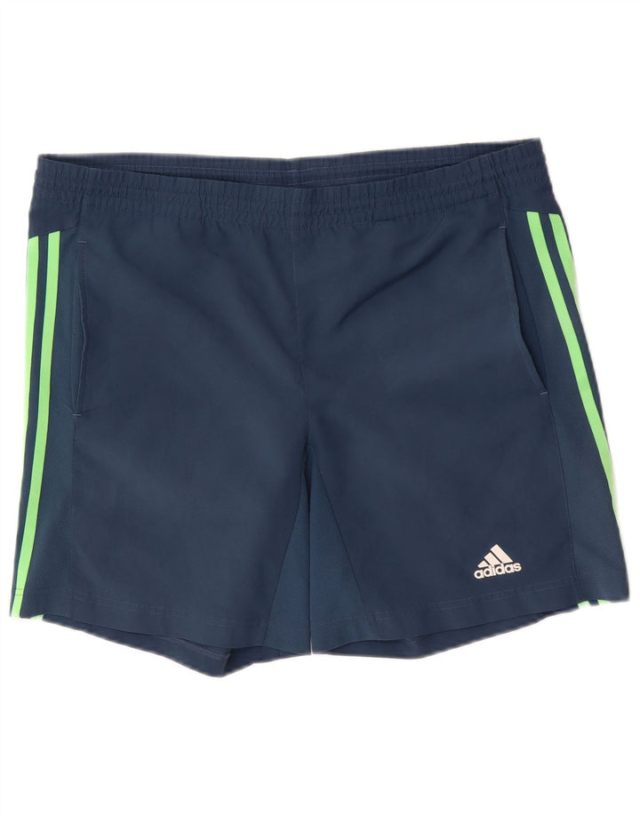 ADIDAS Mens Sport Shorts Small  Blue Polyester