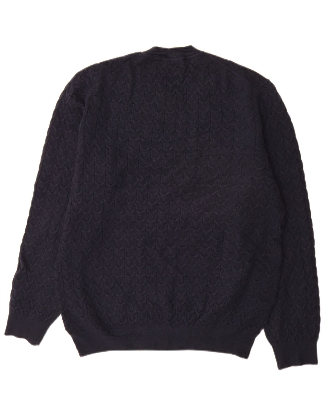 Massimo Dutti Herre Crew Neck Jumper Sweater XL Navy Blue Viscose