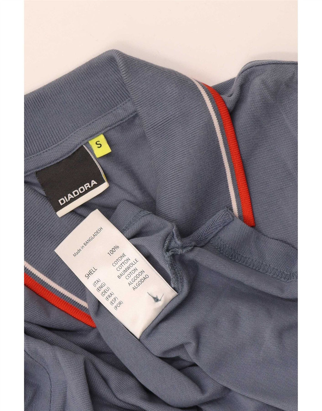 Diadora Langærmet Polo Shirt til mænd, lille blå bomuld