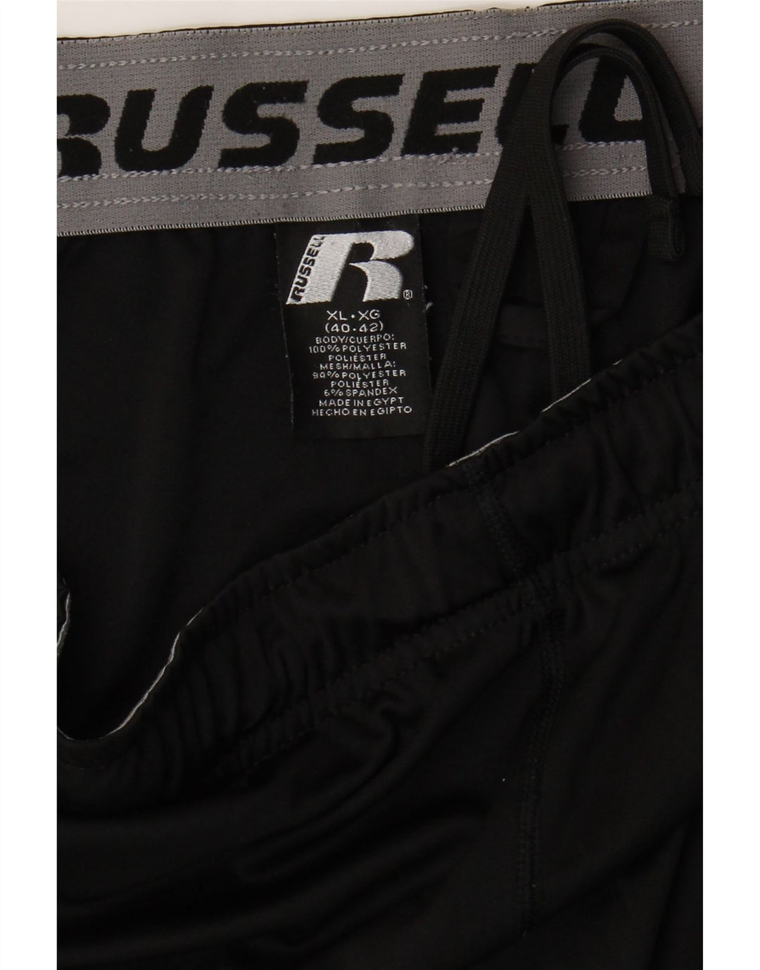 RUSSELL ATHLETIC Mens Dri-Power Sport Shorts XL Black Polyester Vintage Russell Athletic and Second-Hand Russell Athletic from Messina Hembry 