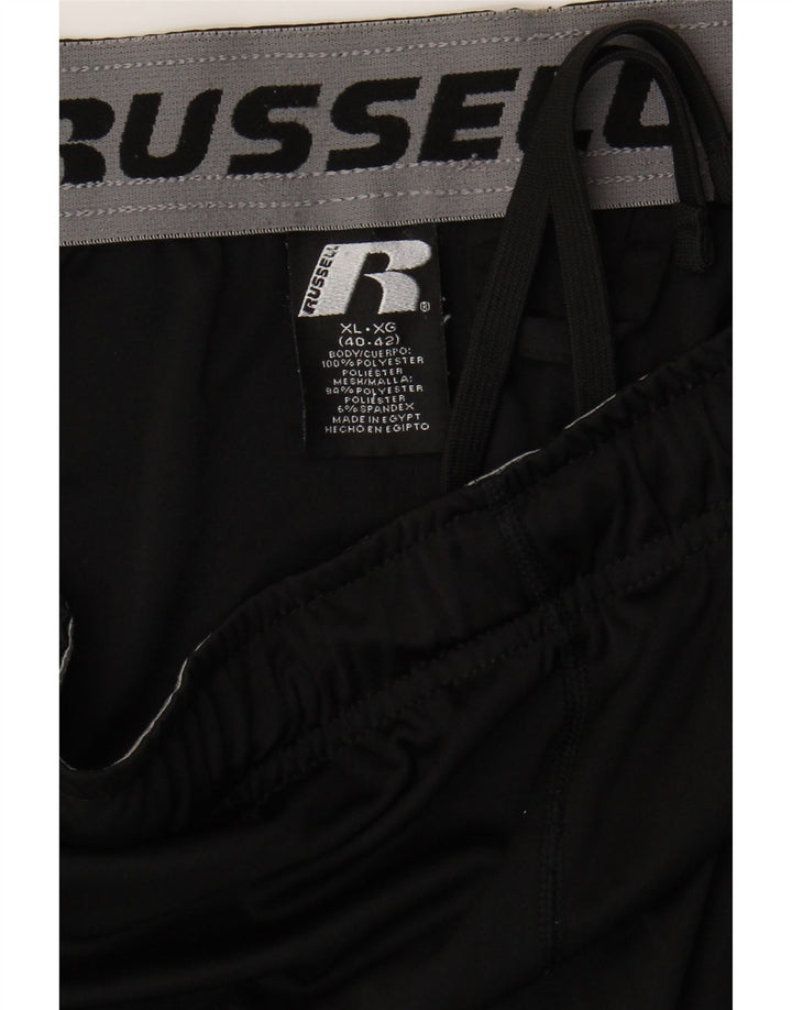 RUSSELL ATHLETIC Mens Dri-Power Sport Shorts XL Black Polyester Vintage Russell Athletic and Second-Hand Russell Athletic from Messina Hembry 